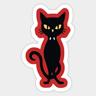 Spooky Vampire Cat Sticker